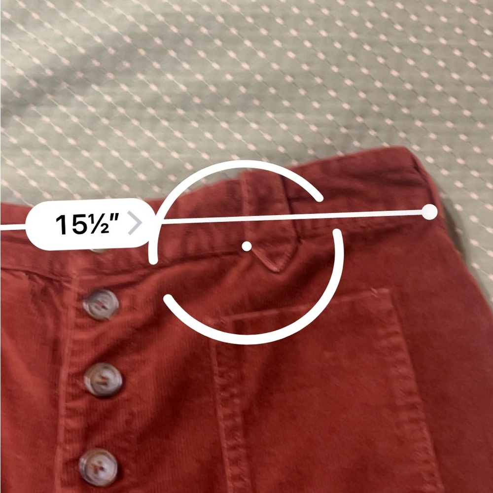 Frye Ilana Ultra High-Rise Corduroy
Wide-Leg Cropped Jeans Sz30 Dark
Orange - Picture 9 of 9